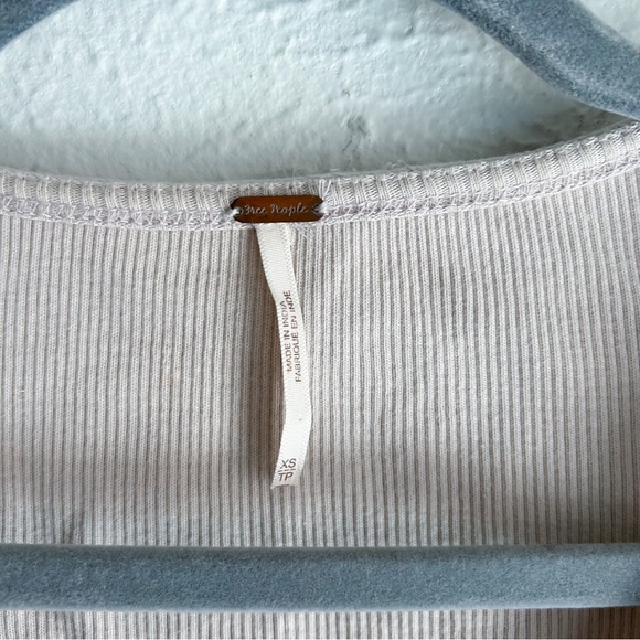 Free People Cross Country Cropped Top In Salt XS Knit Boho - Picture 4 of 6